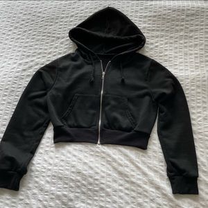 Crop Zip Up Hoodie